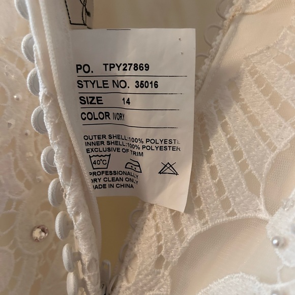 One of a kind custom wedding dress (Ivory color) - Picture 11 of 16